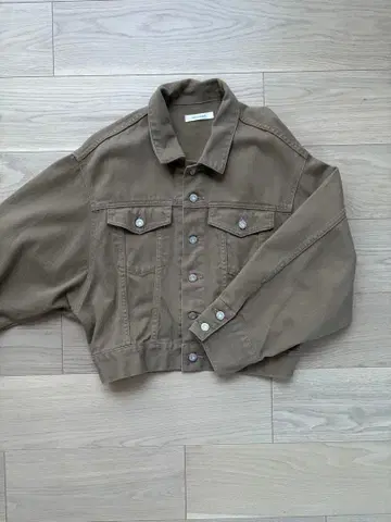 카키 크롭 자켓