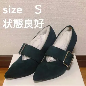 다크 그린 스웨이드 하이힐 sizeS