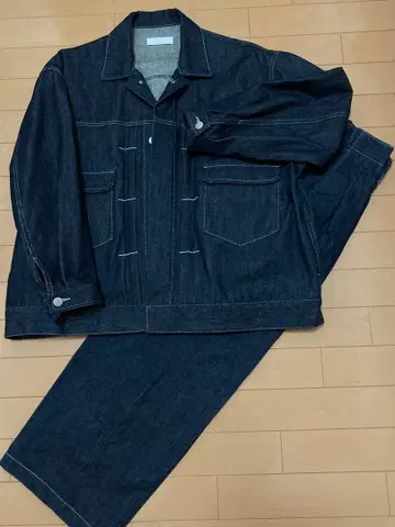 다크 데님 자켓 팬츠 세트