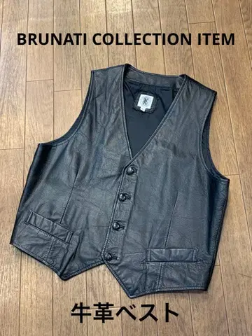 BRUNATI COLLECTION ITEM 가죽 베스트