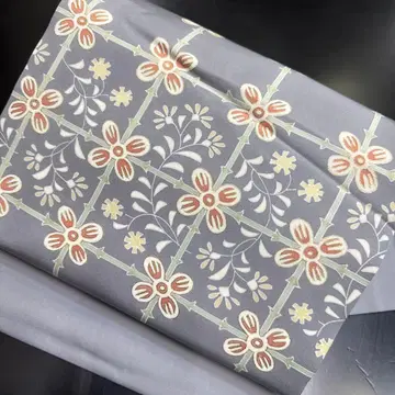 12-3 나고야 오비 구촌 새상품급 순수 실크 기모노 나고야 시오제