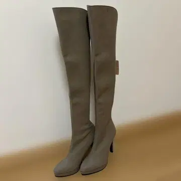 ESPERANZA 그레이 니하이 부츠 하이힐