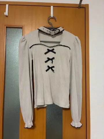 MARS 하트 벨트 골지 상의 핑크