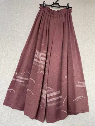 조임과 자수가 아름다운 기모노 리메이크 스카초 순수 실크