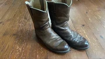 저스틴 브라운 가죽 부츠