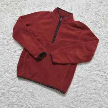 [ c6867 ] UNIQLO 플리스 자켓 빨간색 긴팔 하프 지퍼