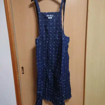 PINK HOUSE 네이비 점퍼 스커트 에이프런 타입