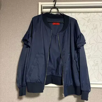 somari 오샤레 워커 프릴 블루종 네이비