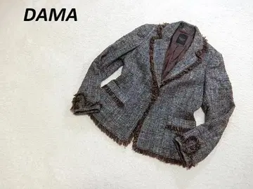 새상품급 DAMA  트위드 실크 혼방 자켓 브라운 계열 11