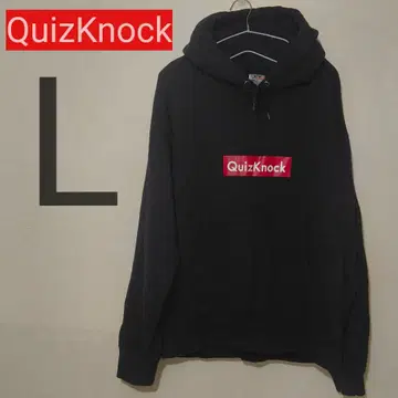 [ 새상품급 ] QuizKnock(퀴즈노크) 로고 후드티 black L
