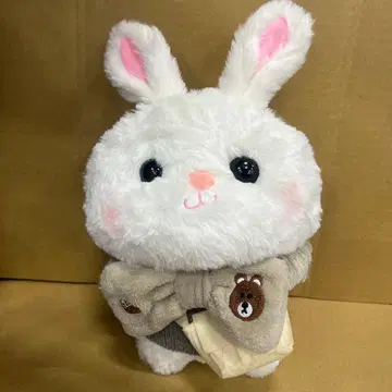 [ 새상품 ] 토끼 봉제 인형 그레이 스웨터 포함