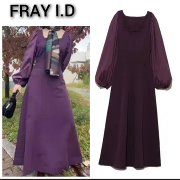 프레이 아이디 볼륨 슬리브 홀 원피스