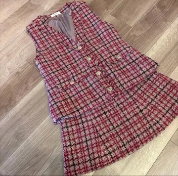 12/16까지 snidel 트위드 체크 셋업