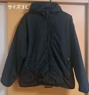 사이즈 3L 블랙 후드 부착 나일론 자켓