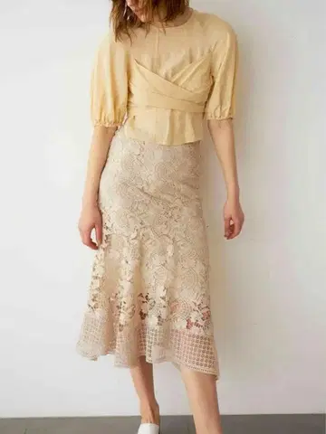 snidel 오리지널 레이스 머메이드 스커트