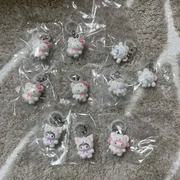 산리오 메지루시 액세서리 복슬복슬 스노우 10개