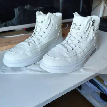 MAINALUN SHOES2024 화이트 하이컷 스니커즈