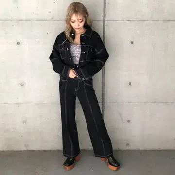 ENVYM 스티치 데님 셋업