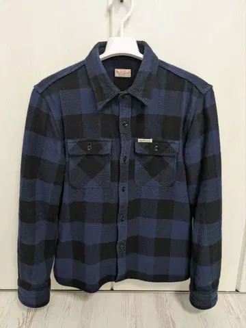 플랫헤드 블록 체크 플란넬 셔츠 38 FLAT HEAD