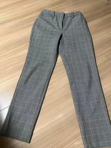 PLST 체크 무늬 슬랙스 XS 그레이