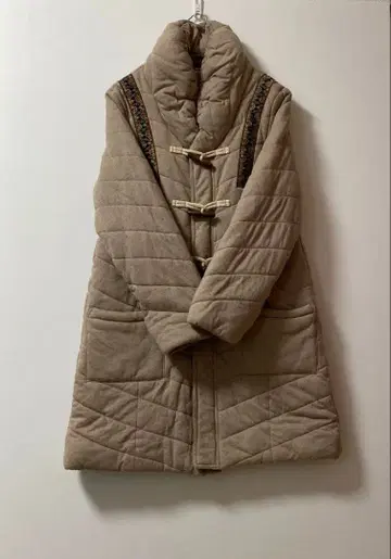 티티카카 롱 코트 아우터 내추럴 베이지 L  야와라카