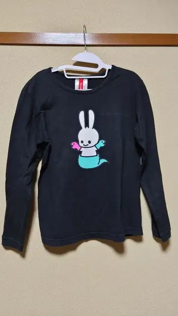 CUNE 토끼 디자인 긴팔 T셔츠 S