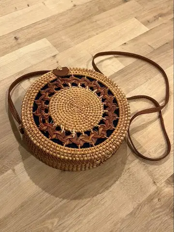 베트남 (호이안) / 라탄제 원형 바스켓백