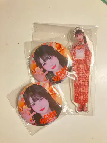 코구마마무 캔뱃지 x 2, 아크릴 키링(유카타) x 1