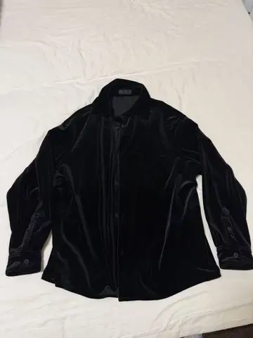 ZARA 자라 블랙 벨벳 버튼 셔츠