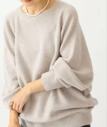 [ 새상품 ] IENA 캐시미어 실크 혼방 코쿤 니트(내추럴)