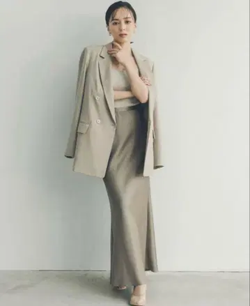 anuans 새틴 내로우 스커트