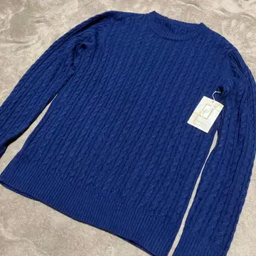 새상품 네이비 케이블 니트 스웨터 긴팔