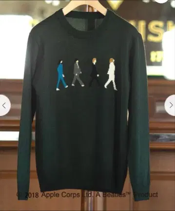 12020 ships 비틀즈 애비 로드 니트 스웨터 그린 L