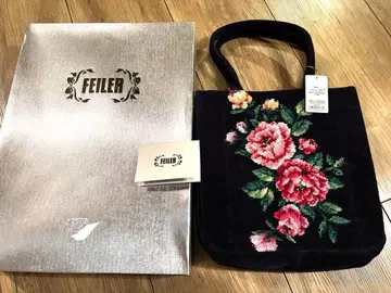 새상품 FEILER 꽃무늬 자수 핸드백 중형