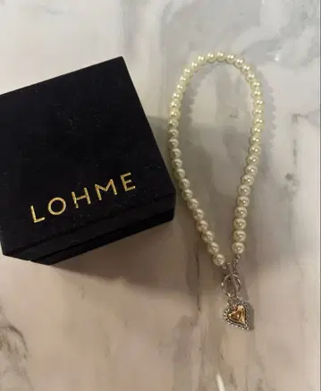 LOHME 펄 하트 목걸이