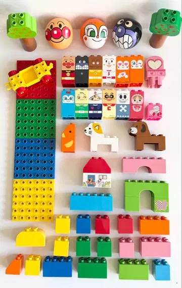 [새상품급] 호빵맨 첫 블록 비닐 볼 세트