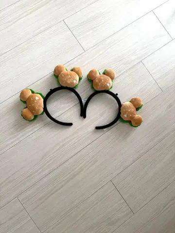 햄버거 모양 미키 귀 머리띠