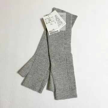 새상품 유나이티드 애로우즈 울 롱 암워머 리브 멜란지 그레이