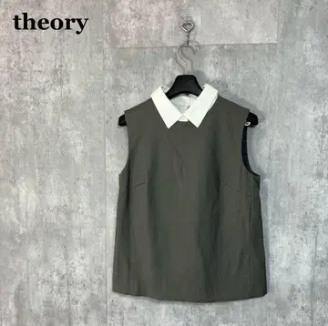 theory 화이트 카라 블라우스 팬츠 셋업