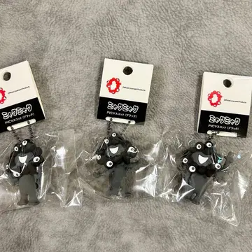 블랙 미야쿠미야쿠 PVC 마스코트 키링 3종 볼체인 간사이 박람회