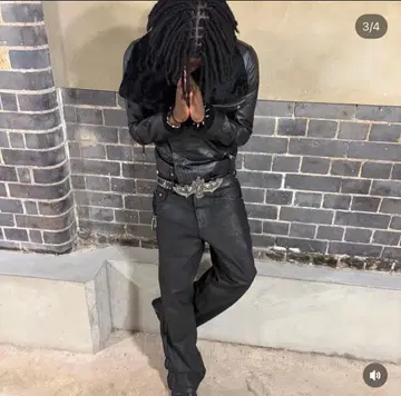 GOAR ARCHIVE strapped oil pants