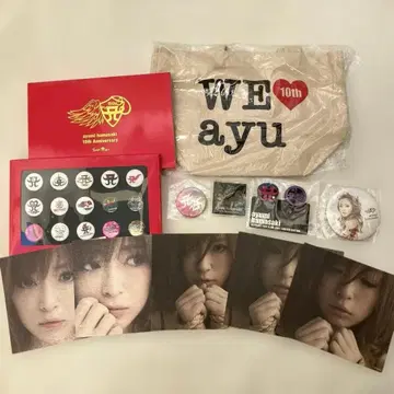 하마사키 아유미 TA 굿즈 캔뱃지 세트 스티커 등 7점 세트