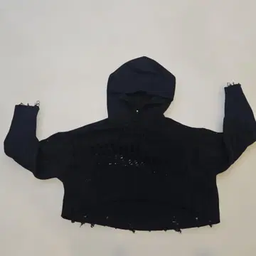 ZARA 후드 부착 블랙 니트 오버 사이즈