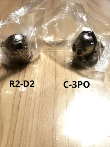 스타 워즈 가챠 R2-D2 와 C-3PO 반지 2개 세트