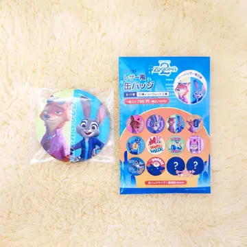 주토피아 닉 주디 가죽풍 캔뱃지