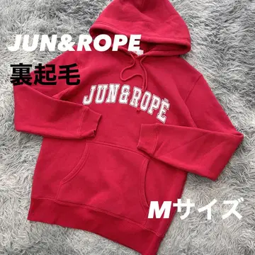 준앤로페 후드티 후디 풀오버 속기모 빨간색 M 사이즈