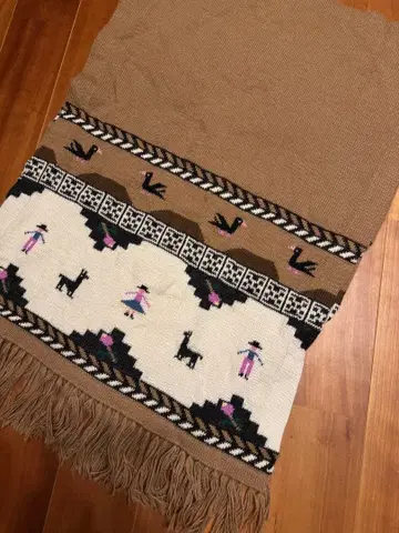 [ 새상품 ] 알파카 100% 포켓 스톨 대형 머플러