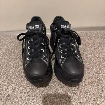 ALL STAR 블랙 플랫폼 스니커즈