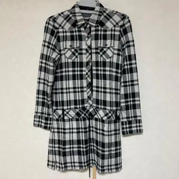 23구 스포츠 체크 무늬 튜닉