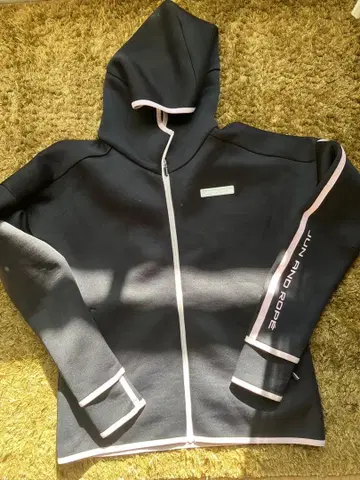 JUN&ROPE 후드 부착 자켓 후드티 블랙